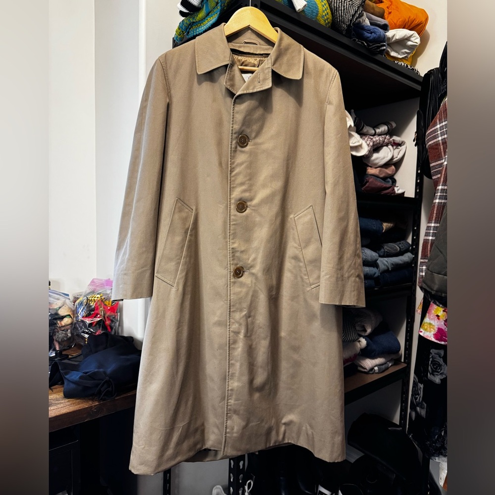 Aquascutum Mens Trench Coat w/ removable wool lining | EUC | Size M/L Aqua 5
